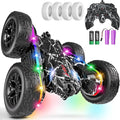 Rc Cars Toys for Boys Remote Control Car 2.4 GHz Black Toys for Ages 5-7 Kids Toys New Upgraded Strip Lights 360° Rotating Rc Truck Birthday (Black)