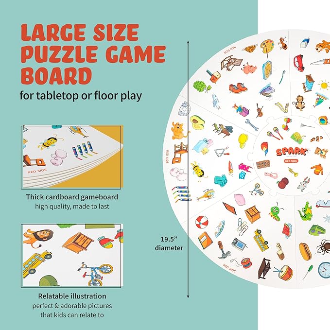 Matching Game Preschool Board Games for Kids 2-in-1 Picture Cards Match and Category Games Speech Therapy Materials Educational Games for Kids 3 and Up
