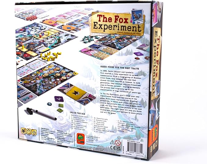 The Fox Experiment Board Game - Breed and Evolve Your Foxes! Strategy Game Fun Family Game for Kids and Adults Ages 10+ 1-4 Players 60 Minute Playtime Made by Pandasaurus Games