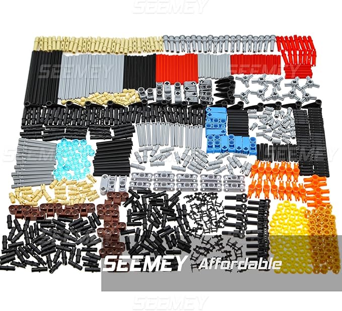 SEEMEY 884 Pieces Axle Chain Link Connectors Bricks Sets Compatible with Main Brand Technic-Parts