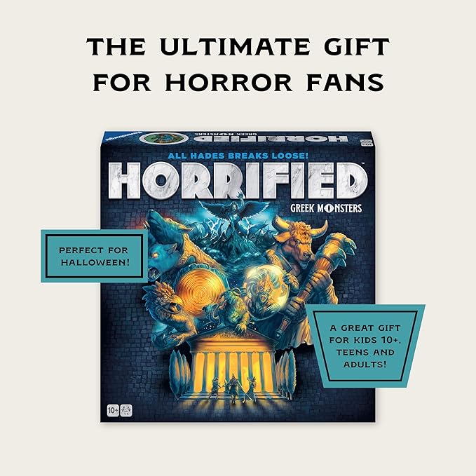 Ravensburger Horrified Games - Greek Monsters - Strategy Board Game - Boost Critical Thinking &amp Teamwork - Cooperative Gameplay - Unique Monster Challenges - 1 to 5 Players - Adults &amp Kids 10+