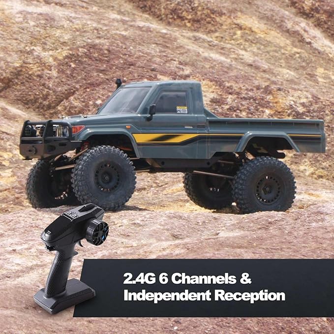 FCXㅤ YKHOBBY 1/10 YK41011 RC Crawler Hobby Grade RC Rock Crawler with 2 Speed Switch Manual Differential Lock for Adults (RTR Grey)
