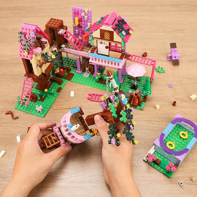 Tree House Building Set Compatible with Friend 756 PCS Forest House Building Kit Birthday Gift for Kids Girls Age 14+ Years（7681）