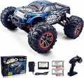 1/10 RTR Fast RC Cars30mph Hobby Electric Off-Road Monster TruckWaterproof High Speed RC Car 4WD Blue Remote Control Car with Two Rechargeable Batteries