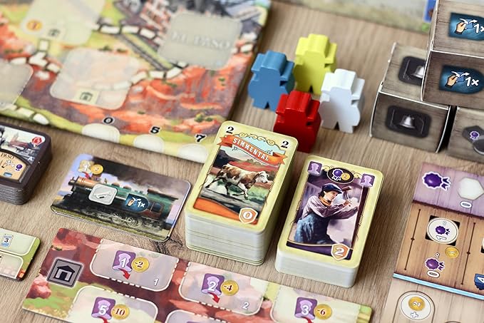 Great Western Trail El Paso Board Game - Fast-Paced Cattle Trade Strategy Game Compact Travel-Friendly for Kids &amp Adults Ages 12+ 1-4 Players 60-90 Min Playtime Made by Lookout Games