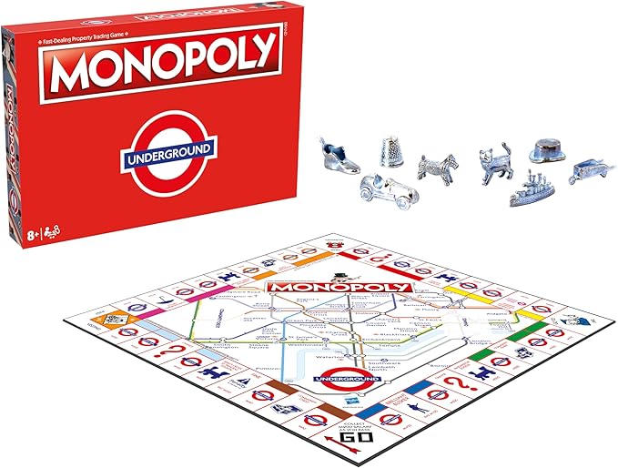 Winning Moves London Underground Monopoly Board Game Oxford Circus Covent Garden Bond Street and Swap Your Way to Success Gift for Children Aged 8+