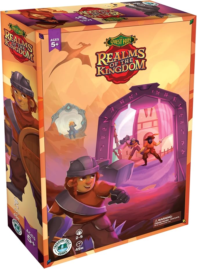 Realms of The Kingdom Expansion – Family Fantasy Board Game for Kids Ages 5+ | Tabletop Adventure with New Hero Gems &amp Quests | Requires The Quest Kids Base Game