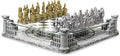 BB Brother Brother Ancient Roman Gladiators 3D Chess Board Game Set Glass Board Handmade Gold and Silver Polyresin Chess Pieces for 2 Players