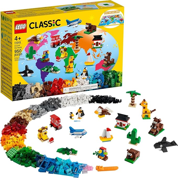 LEGO Classic Around The World 11015 Building Toy Set for Preschool Kids Boys and Girls Ages 4+ (950 Pieces)