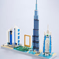World Famous Landmarks Architecture Skylines Series Dubai Skyline Micro Building Blocks Set for Adult Age of 14+ Assembly Construction 3D Present Kit 2545 pcs