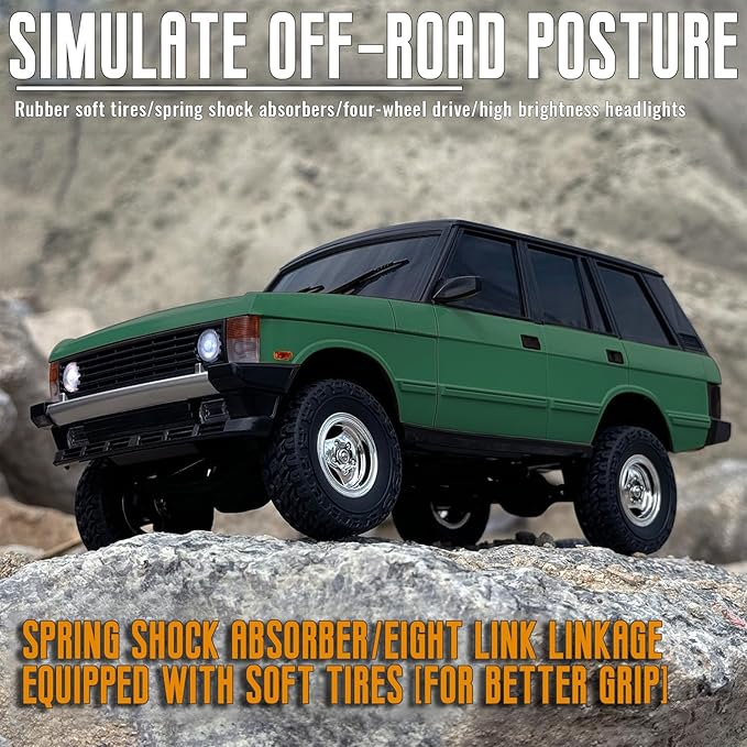LDRC 1/18 Rc Climbing Car Ld18401 4wd Off-Road Vehicle Professional Adult Model Remote Control Crawler Cars (Green)