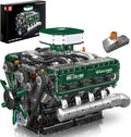 Mould King Tank V8 Engine Building Sets V8 Model Engine Kit for Adults Engine Scale Model with Motor 10182 STEM DIY Building Kits That Works Blocks Toys for Aged 14+ (2250 Pieces)
