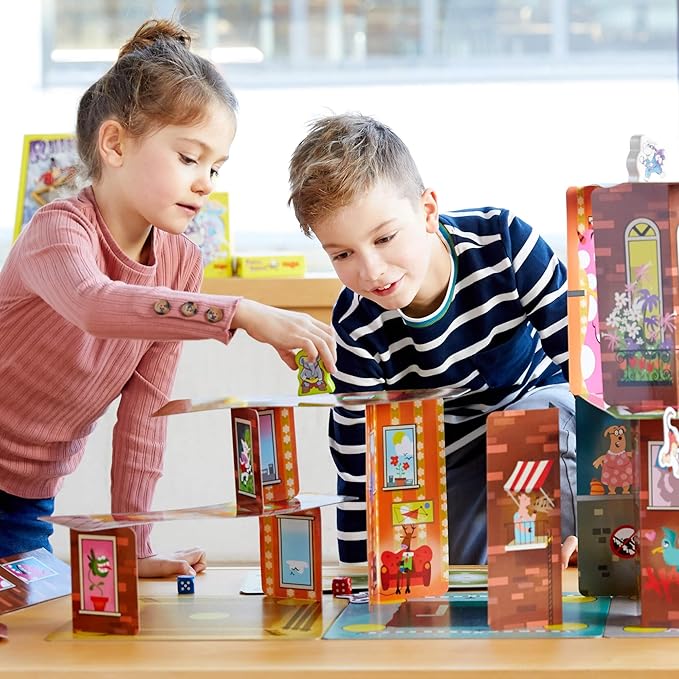 HABA Rhino Hero Super Battle - Exciting 3D Stacking Board Game for Kids &amp Adults Fun Family Games Stacking Card Games for Kids Made in Germany