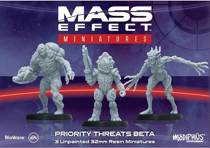 Mass Effect Priority Threats Beta Resin Collectors Miniature Set - Upgrade Your Game with Tabletop Miniatures! Ages 14+ 1-4 Players 45-90 Min Playtime Made by Modiphius Entertainment