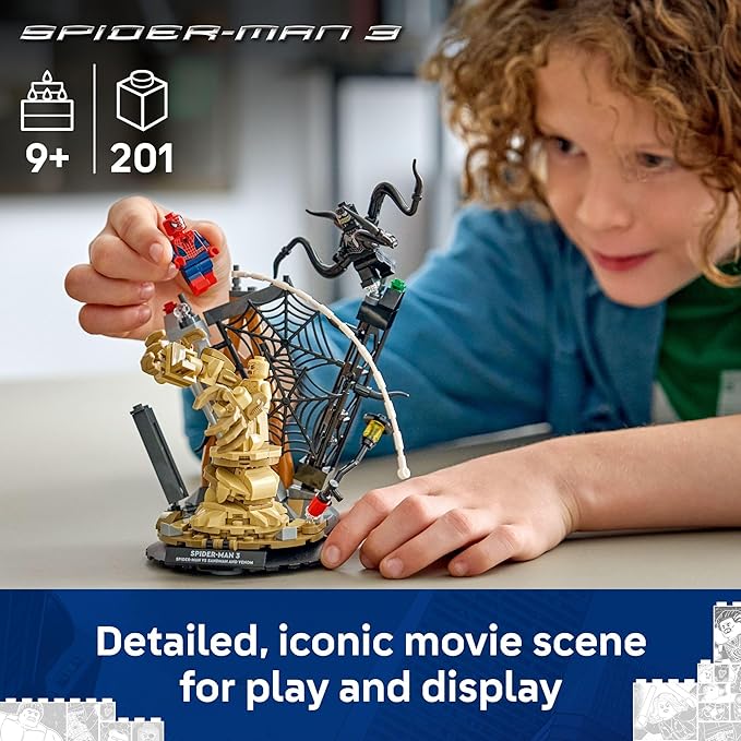 LEGO Marvel Epic Battle: Spider-Man vs. Sandman Building Toy for Boys &amp Girls - Super Hero Playset W/Venom Sandman &amp Spider-Man Minifigures - Gift Idea for Birthdays - Ages 9+ - 76334