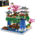 Kitoyz Cherry Blossom Bonsai Tree Building Set Chinese Architecture of Peach Blossom Micro Mini Building Blocks Set Japanese Sakura Tree House Building Kit for Kids Adults (3220 PCS)