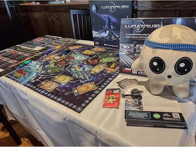 Dead Alive Games: Lunar Rush - Standard Edition - Euro-Style Board Game Moon &amp Space Resource Management Worker Placement Ages 14+ 1-4 Players