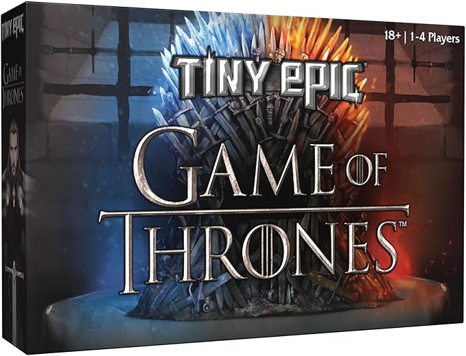 Tiny Epic Game of Thrones Board Game Strategy Game for Adults &amp Teens 1-4 Players 60+ Min Playtime Play as Iconic Westeros Characters Custom Dice Miniatures Metal Coins and Wooden Componen