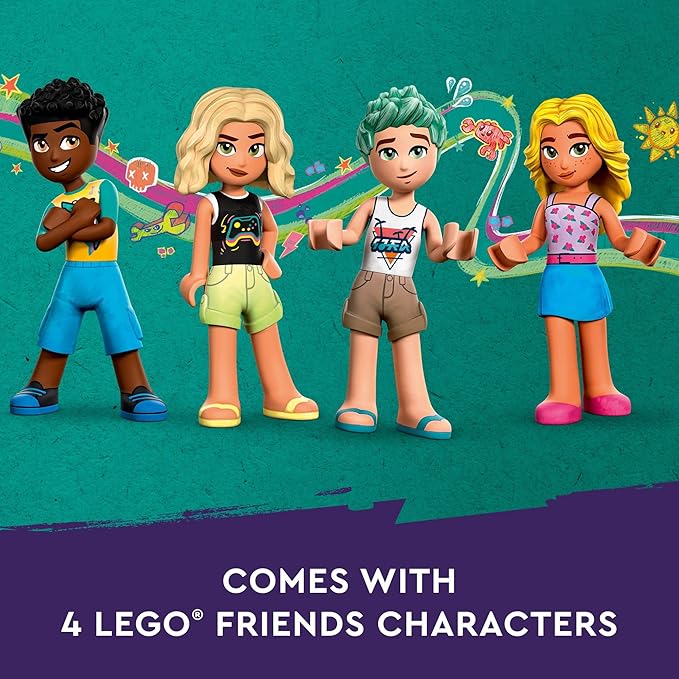 LEGO Friends Beach Amusement Park 41737 Building Toy Set A Technical Project for Older Kids Ages 12+ with Spinning Carousel Wave Machine and Shooting Gallery Game