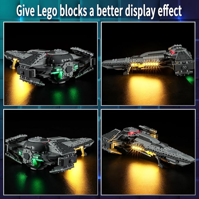 Vaodest Led Light for Lego 75383 Darth Maul's Sith Infiltrator Building Blocks ModelDesign and Configuration Compatible with Model 75383(Led Light Only Not Building Block Kit)