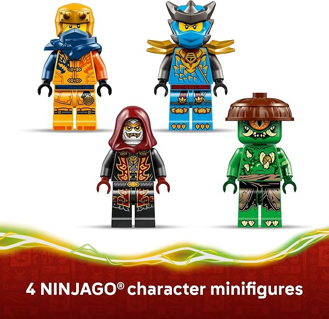 LEGO NINJAGO Ninja Dragon Riyu’s Battle Building Toy for Boys &amp Girls - Ninja Poseable Dragon Toy Playset for Kids Ages 7+ - Includes 4 Minifigures for Pretend Play - Gift Idea for Birthdays - 71