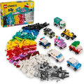 LEGO Classic Creative Vehicles Colorful Construction Brick Building Kit with Ice Cream Truck Police Car Toy Model City Cars and More Gift or Car Toy for Boys Girls and Kids Ages 5 and Up 11036