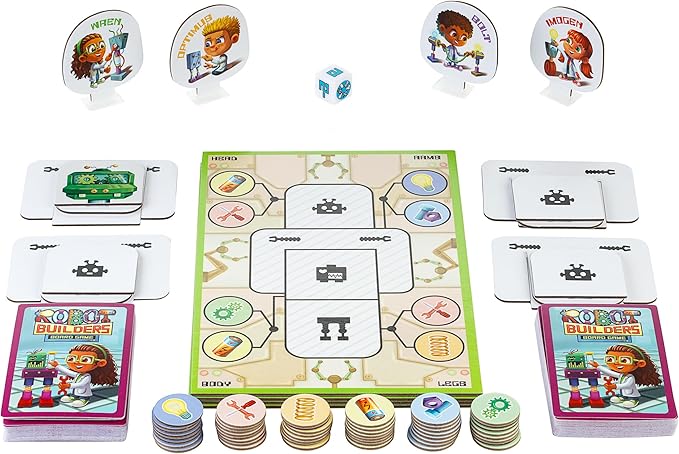 Robot Builders Board Game - Exciting Robot Building Competition for Kids Ages 5 and Up - Children Learn New Skills While Racing to Collect Matching Tools and Parts