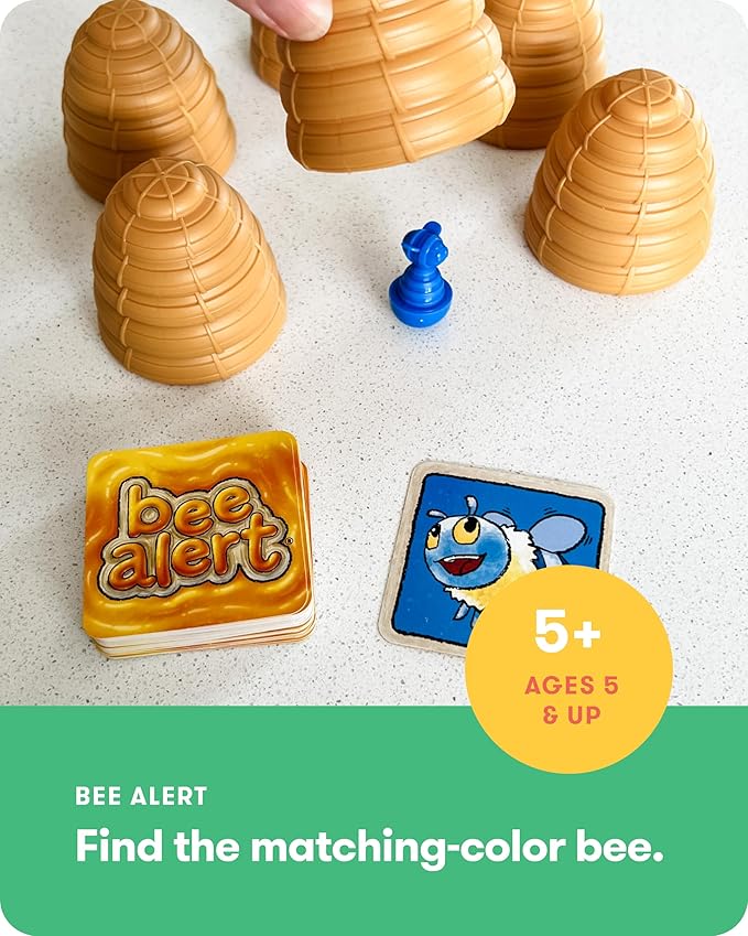 SimplyFun Bee Alert - A Matching Game for Kids That Tests Your Memory and Patience While Learning How to Take Turns - Educational Learning Game - 2 to 5 Players - for Kids Ages 5 &amp Up