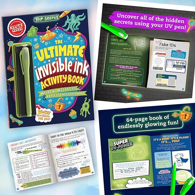 Klutz Lego Gear Bots Science Building Kit Invisible Ink Activity Book 62 Elements to Make 8 Different Versions of Moving Machines