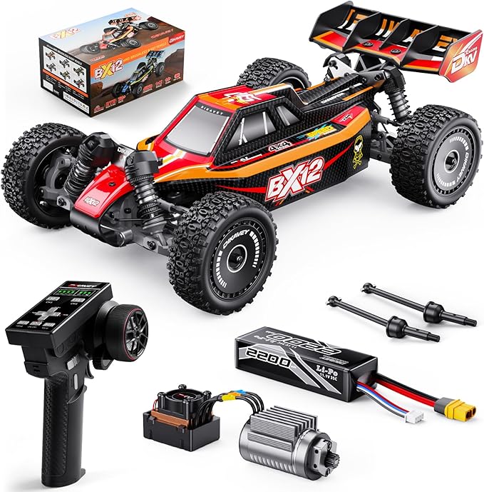 1/12 Brushless RC Cars for AdultsRemote Control Car for Fast Max 42 MPH 4X4 High Speed Racing RC Buggy with 3S 2200 mAh BatteryFast Off-Road RC Truck Suitable as Giftfor Beginner-Red