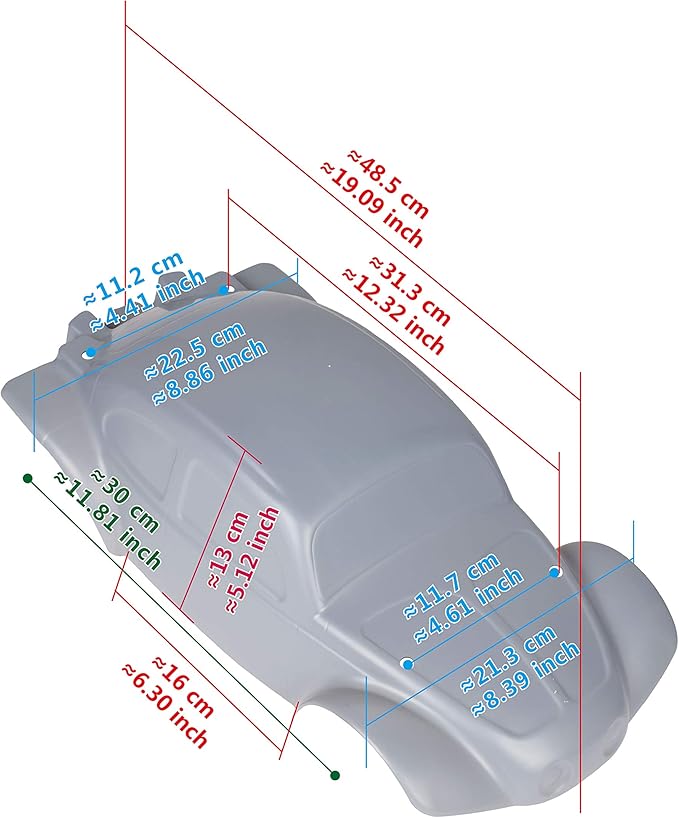 SummitLink Custom Body Flag Strip Style Compatible for 1/10 Scale RC Car or Truck (Truck not Included) SSB-FP-01