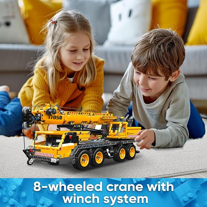 Mould King 17058 Crane Building Blocks Kit 997 Pieces Crane Truck Model to Build DIY Constration Toy Collectibles/Exhibition for Adult/Kids