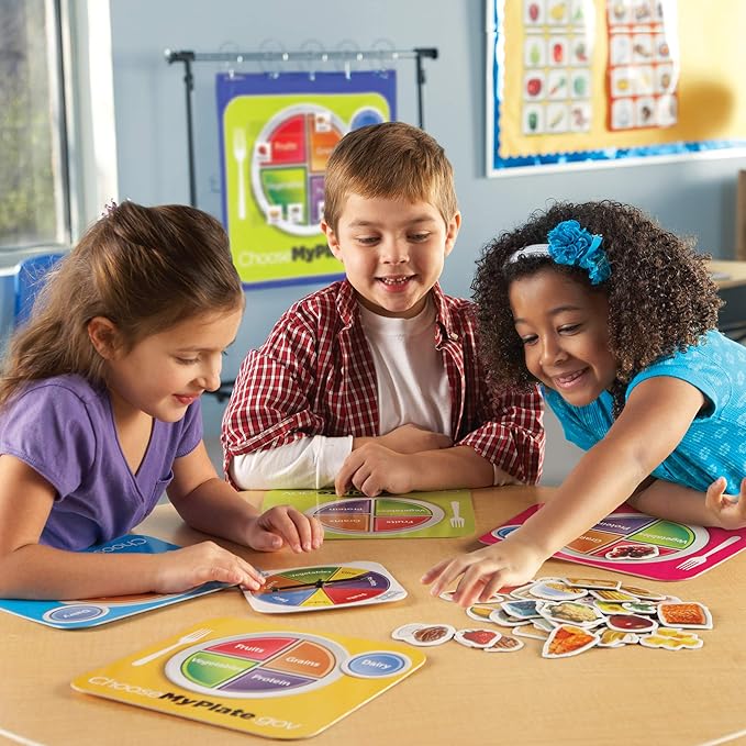 Learning Resources Healthy Helpings A Myplate Game 2-4 Players 56 Piece Set Ages 4+ (Pack of 4)