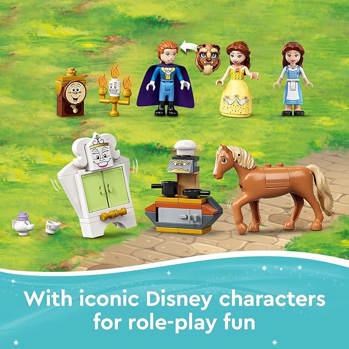 LEGO Disney Belle and The Beast’s Castle 43196 Building Toys from The Beauty and The Beast Movie with Horse Toy Plus Princess &amp Prince Mini Dolls