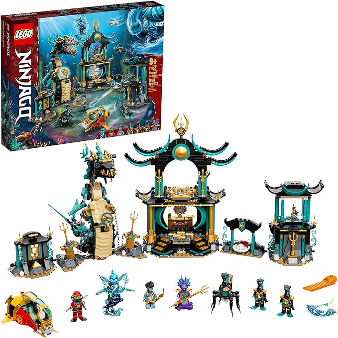LEGO NINJAGO Temple of The Endless Sea 71755 Building Kit Underwater Playset Featuring NINJAGO Kai and Snake Toy New 2021 (1060 Pieces)