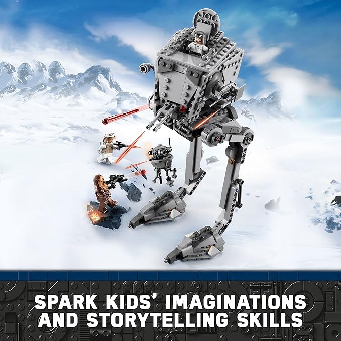 LEGO Star Wars Hoth at-ST Walker Building Toy for Kids with Chewbacca Minifigure and Droid Figure The Empire Strikes Back Model Star Wars Fan Gift 75322