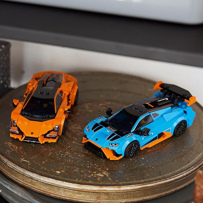 LEGO Speed Champions Lamborghini Revuelto &amp Huracán STO Car Toys - Building Toy for Pretend Play for Boys &amp Girls Ages 10+ - Model Car Kit Display - Gift Idea for Kids - 77238