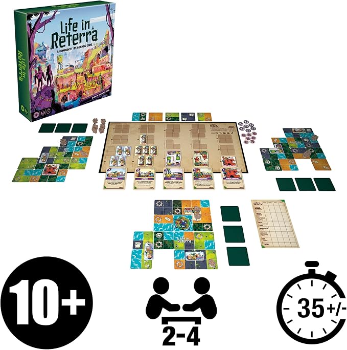 Life in Reterra Strategy Board Game | A Community (Re) Building Game | Ages 10+ | 2 to 4 Players | 35 Mins. Avg. | Games for Adults &amp Families