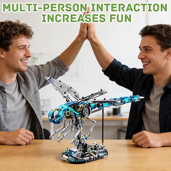 Mechanical Dragonfly Building Blocks Sets Animal Insert Building Kits Mech Animal Model Toys for Adults Teens 866 PCS