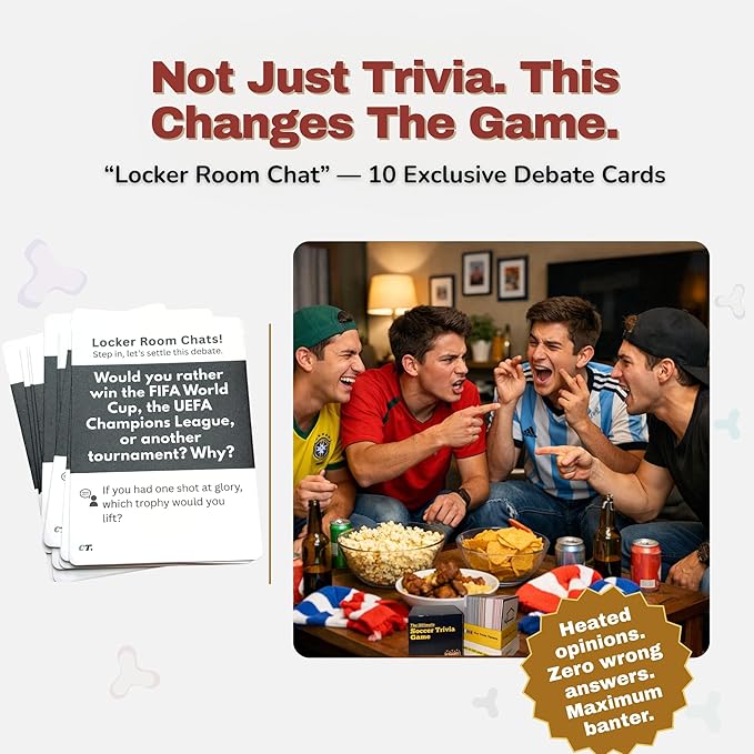 Soccer Trivia Card Game | Best Soccer Gift for Boys Girls Kids &amp Adults | 150 Trivia | World Cup 2026 EPL La Liga &amp Champions League | Family Game Night | Soccer Easter Basket | Coach Team