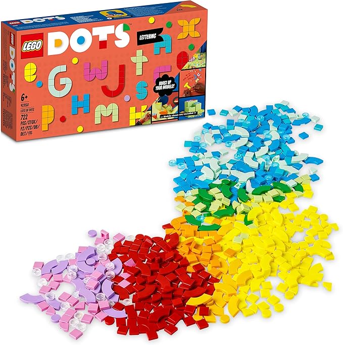LEGO DOTS Lots of DOTS Lettering Tiles 41950 Ultimate Collection Arts &amp Crafts Kit for Kids Make Custom Messages Room Decorations Express Individuality Room Gift Idea for Kids Teens Boys G