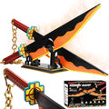 Jorumo Sword Building Set 82in Double Blade Tengen Uzui Sword Building Block with Stand Handmade Cosplay Anime Sword Toy Building Set for Collecting and Gifting 1478Pcs