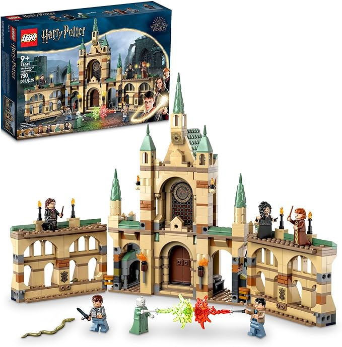 LEGO Harry Potter The Battle of Hogwarts Building Toy Set Harry Potter Toy for Boys Girls and Kids Ages 9+ Features a Buildable Castle Section and 6 Minifigures to Recreate an Iconic Scene 76415