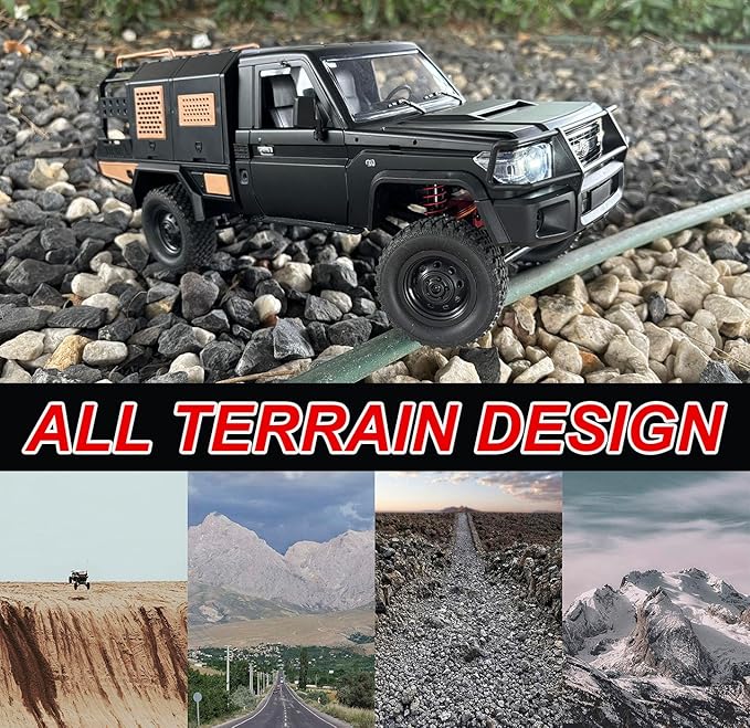 RC Rock Crawler RC Truck 4x4 1/12 Scale Remote Control Crawler MN82S Toyota Land Cruiser Off Road Vehicle All Terrain Proportional Throttle Steering 280 Motor Upgraded Chassis Adult