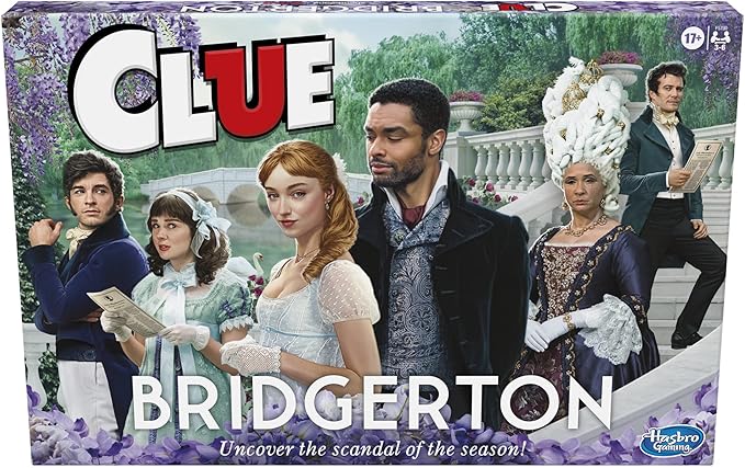 Hasbro Gaming Clue: Bridgerton Edition-BoardGame for Ages 17+Game for Bridgerton Fans for 3-6 Players Inspired by Shondaland's Original Series on Netflix