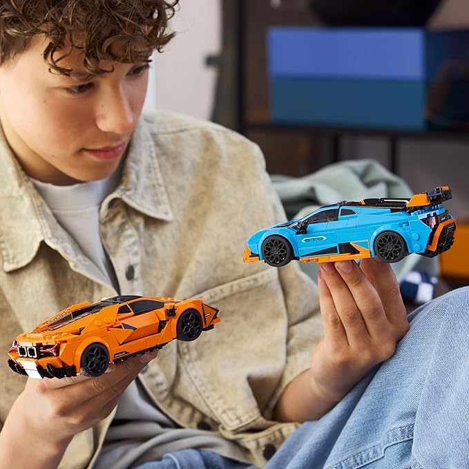 LEGO Speed Champions Lamborghini Revuelto &amp Huracán STO Car Toys - Building Toy for Pretend Play for Boys &amp Girls Ages 10+ - Model Car Kit Display - Gift Idea for Kids - 77238
