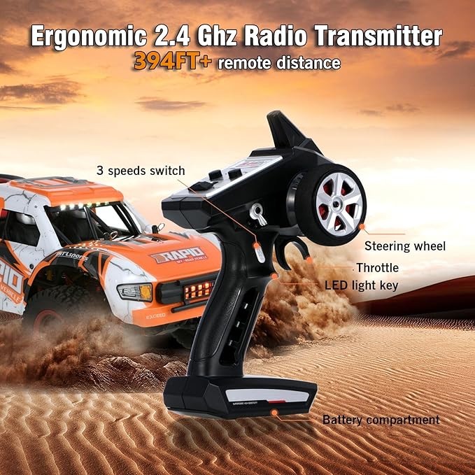 GoolRC 1:14 Scale Brushless RC Trucks 2.4G 4WD High Speed 70 KMH Fast RC Cars All Terrain Electric Off-Road Remote Control Truck with 3 Batteries Hobby RC Car Gifts for Adults