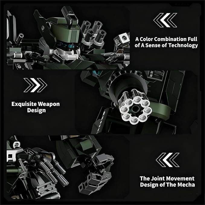 Weapon Mech Building Blocks Set for AdultsCompatible with Lego Mech Robot Model Building Kit for Boys 8-14 Toys for Teens