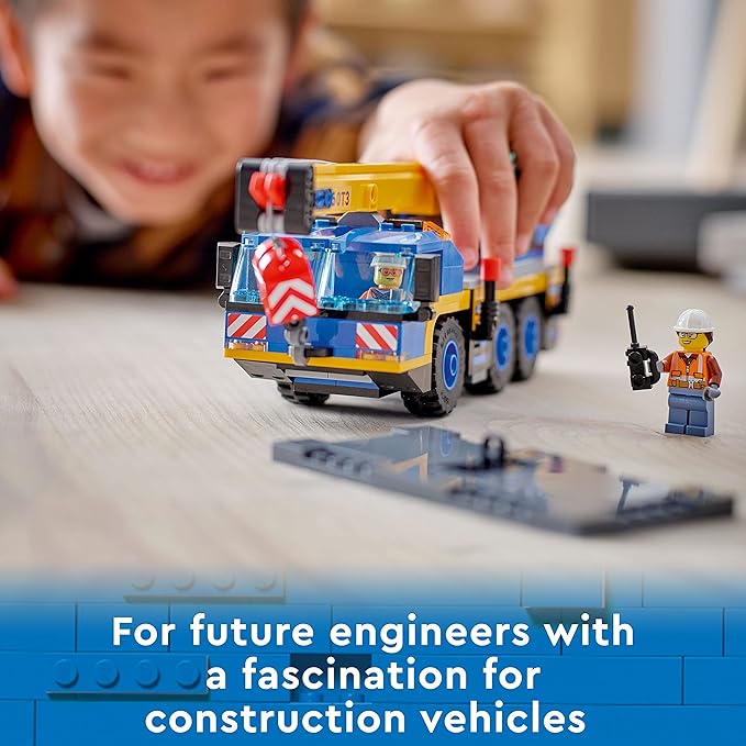 Lego 60324 City Off-Road Crane Crane and Truck Toy with Hooks Buildable Vehicle Toy for Boys and Girls from 7 Years Gift for Children and Fans of Construction Vehicles