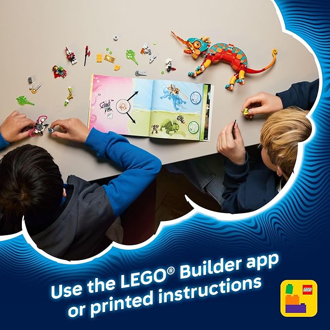LEGO DREAMZzz Mateo’s Fire Chameleon Building Toy - Pretend Play Set for Kids Ages 7+ - Storytelling Toy for Boys &amp Girls - 2 Construction Modes for Pretend Play - Gift Idea for Birthdays - 71492